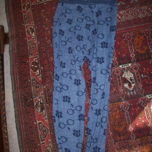 Wizarding World Of Harry Potter Pajama Lounge Pants Blue Hogwarts Womens Size XS